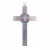 Krzyż metalowy z medalem Św.Benedykta srebrny 12 cm